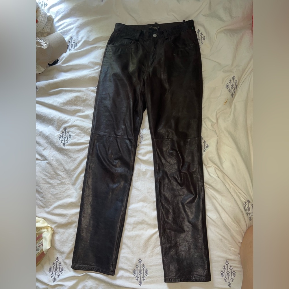 Banana Republic Dark Brown Genuine Leather Pants